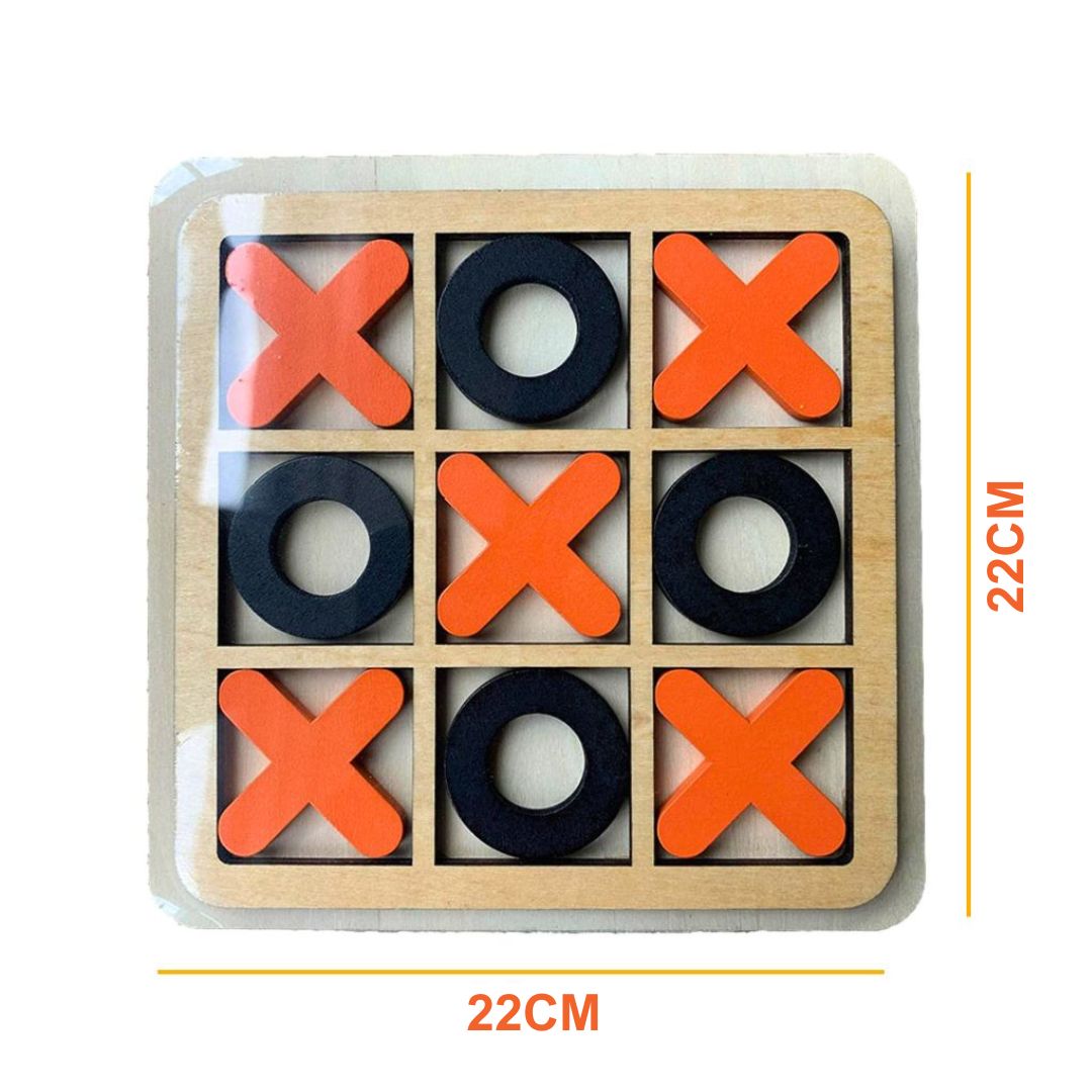 XO Board Game - Tic Tac Toe Wooden Table Toy - Classical Family Puzzle - Fun Learning Store