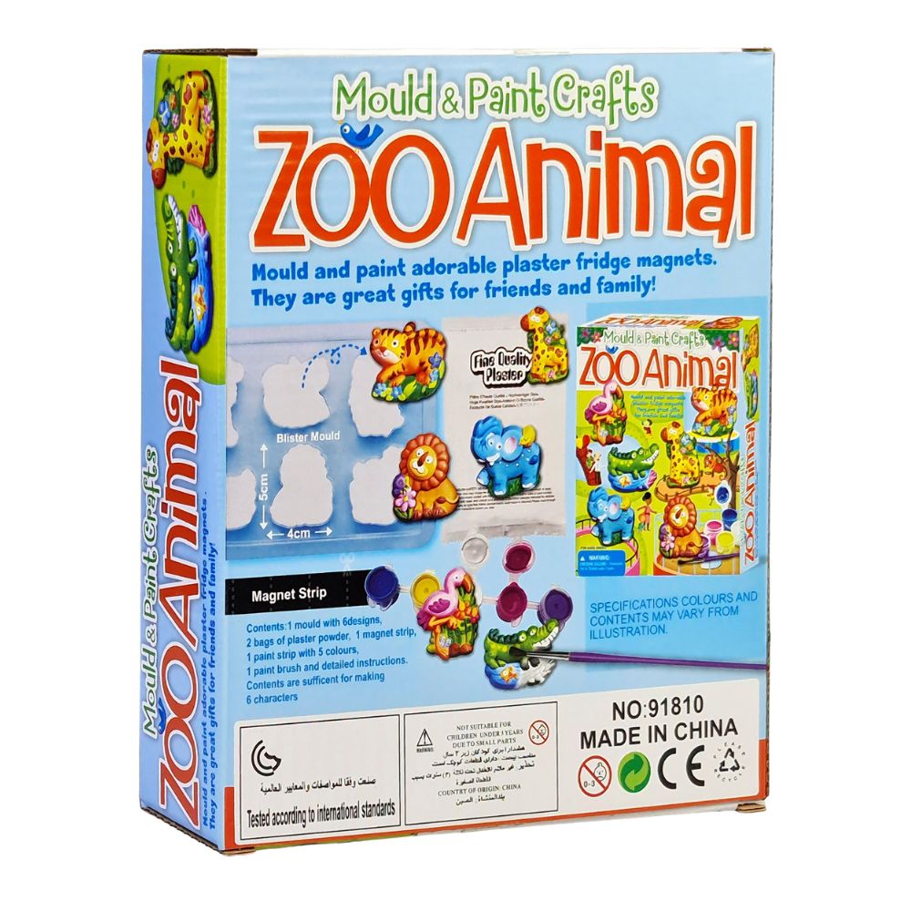 Mould and Paint Crafts Zoo Animals