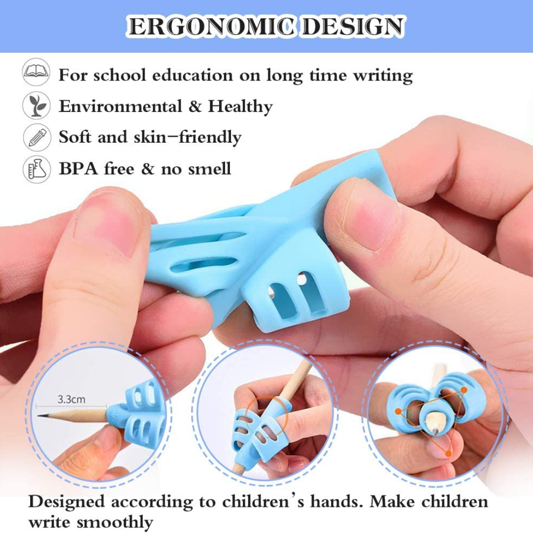 19PCS Pencil Grips, Finger Writing Help for Kids