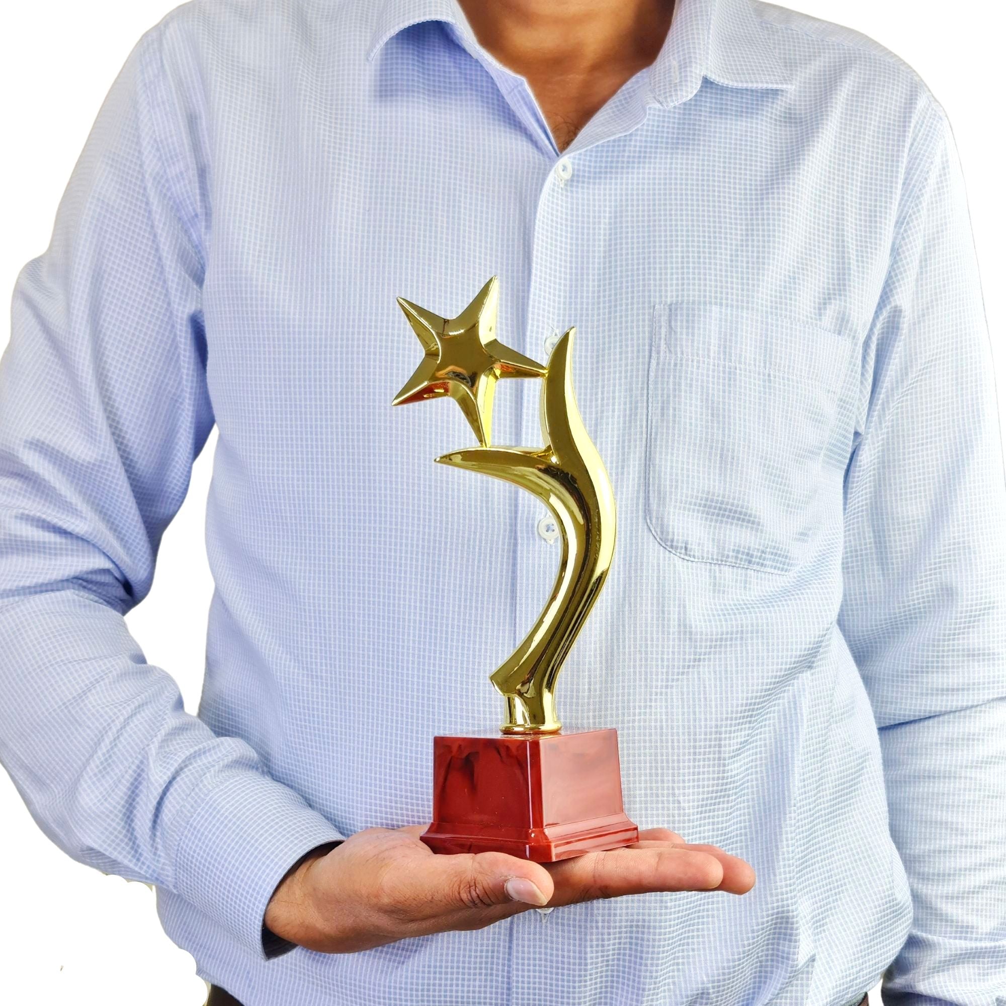 Plastic Golden Trophy Cup for Winner Kids - Star Shaped