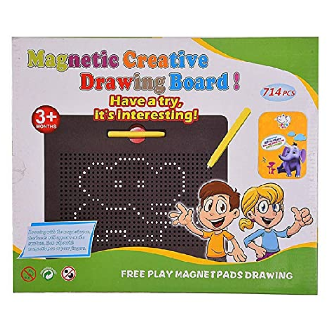 Magnetic Drawing Board for Toddlers with Beads and Drawing Stylus Toy Gift for Kids Road Trip Activities, Fun Doodle Tablet