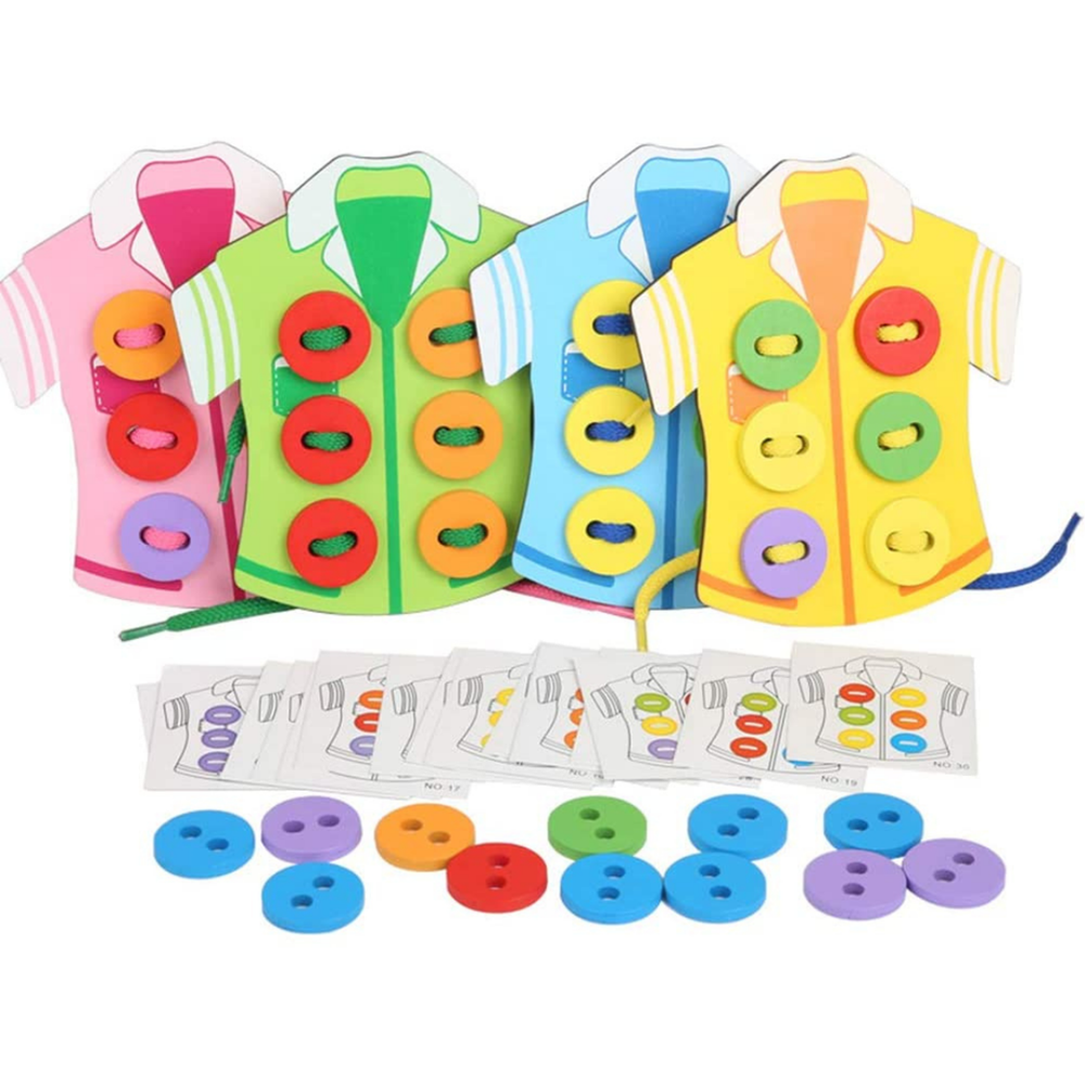 Buttons Threading Toy