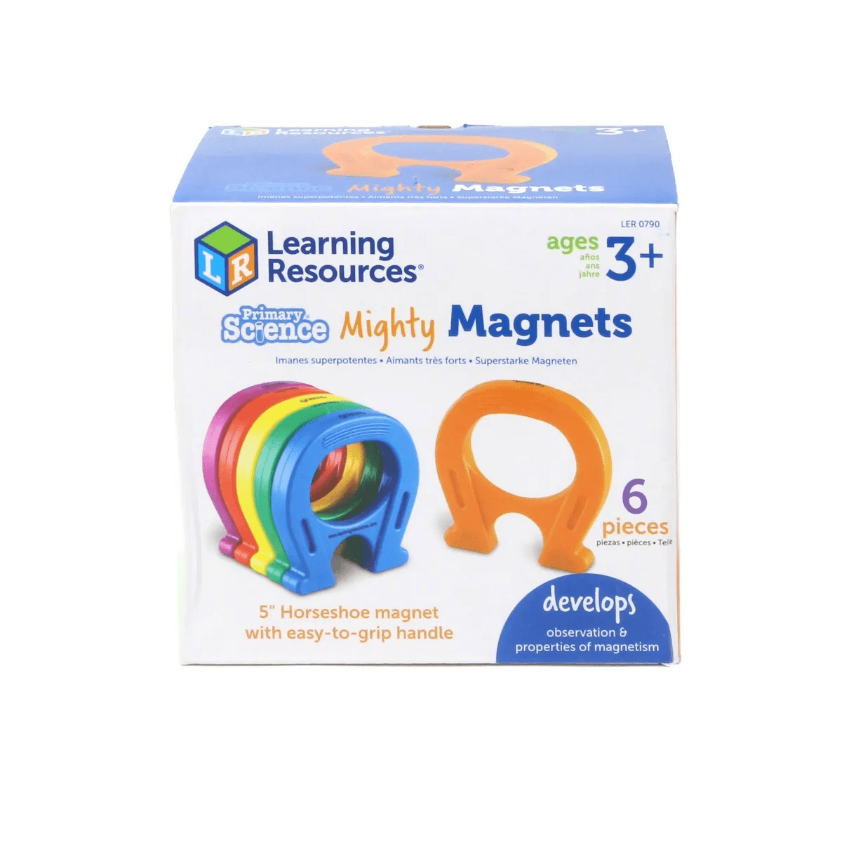 Horseshoe - Shaped Magnets | Mighty Magnets (Set of 6) Primary Science set| Age 3+ - Fun Learning Store