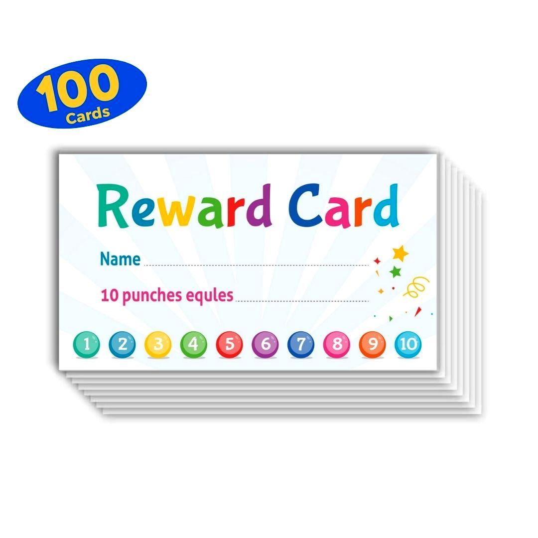بطاقة المكافآت للفصول الدراسية -  100 بطاقة - انجليزي